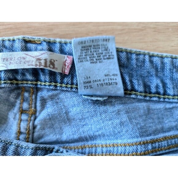 Vintage Y2K Levi's 518 Jeans Size 7 Superlow Bootcut Denim 30x31Junior Stretch - Picture 3 of 7